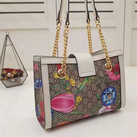 gucci floral padlock bag|Gucci padlock shoulder bag medium.